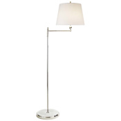 Visual Comfort Paulo 64" Tall Boom Arm Floor Lamp Polished Nickel