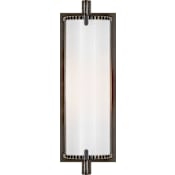 Visual Comfort Calliope 12" Short Bath Light with White Glass by Thomas O'Brien Bronze