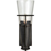 Visual Comfort Robinson 11-1/4" High Wall Sconce with Clear Glass Shade Bronze