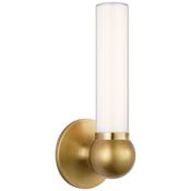 Visual Comfort Jeffery 12" Tall LED Bathroom Sconce Hand-Rubbed Antique Brass