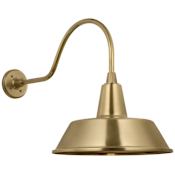 Visual Comfort Thomas O'Brien 19" Tall x 16" Wide Outdoor Wall Sconce with Hand-Rubbed Antique Brass Bowers Shade Hand-Rubbed Antique Brass