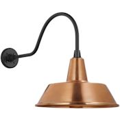 Visual Comfort Thomas O'Brien 19" Tall x 16" Wide Outdoor Wall Sconce with Soft Copper Bowers Shade Matte Black