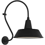 Visual Comfort Thomas O'Brien 24" Tall x 16" Wide Outdoor Wall Sconce with Matte Black Bowers Shade Matte Black