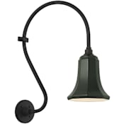 Visual Comfort Thomas O'Brien 24" Tall x 8" Wide Outdoor Wall Sconce with Green Savannah Shade Matte Black