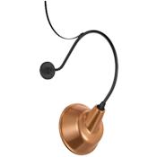 Visual Comfort Thomas O'Brien 38" Tall Outdoor Wall Sconce with Soft Copper Tilted Bowers Shade Matte Black