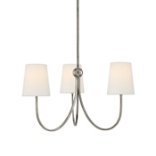 Visual Comfort Reed 3 Light 20" Wide Chandelier Antique Nickel