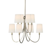 Visual Comfort Reed 8 Light 27" Wide Chandelier Antique Nickel