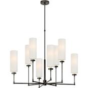 Visual Comfort Ziyi 8 Light 34" Wide Chandelier Bronze