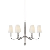 Visual Comfort Farlane 6 Light 33" Wide Chandelier Polished Nickel