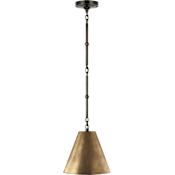 Visual Comfort Goodman 10" Pendant with Antique Brass Shade by Thomas O'Brien Bronze
