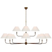 Visual Comfort Piaf 12 Light 72" Wide Chandelier Antique Gild