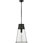 Visual Comfort Robinson 12" Large Pendant by Thomas O'Brien Bronze / Clear Glass