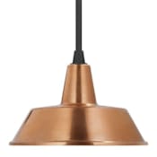 Visual Comfort Thomas O'Brien 16" Wide Outdoor Pendant with Soft Copper Bowers Shade Matte Black