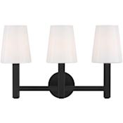 Visual Comfort Logan 3 Light 12" Tall Bathroom Sconce Aged Iron