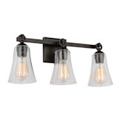 Visual Comfort Monterro 3 Light 22" Wide Vanity Light Aged Iron