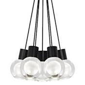Visual Comfort Mina 14" Wide LED Multi Light Pendant Black