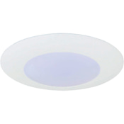 Volume Lighting Single Light 7" Wide Integrated LED Indoor / Outdoor Round Flange Trim White