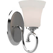 Volume Lighting Tes Single Light 11" Tall Bathroom Sconce Chrome