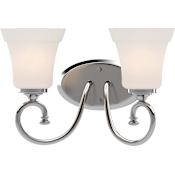 Volume Lighting Tes 2 Light 16" Wide Bathroom Vanity Light Chrome
