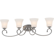 Volume Lighting Tes 4 Light 37" Wide Bathroom Vanity Light Chrome