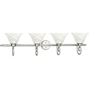 Volume Lighting Troy 4 Light 48" Wide Bathroom Vanity Light Brushed Nickel