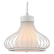 Volume Lighting Single Light 9" Wide Mini Pendant White