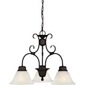 Volume Lighting Troy 3 Light 23" Wide Chandelier Antique Bronze