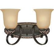 Volume Lighting Bristol 2 Light 16" Wide Bathroom Vanity Light Vintage Bronze / Antique Gold