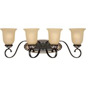 Volume Lighting Bristol 4 Light 35" Wide Bathroom Vanity Light Vintage Bronze / Antique Gold
