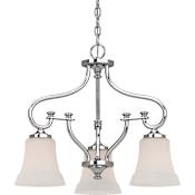 Volume Lighting Tes 3 Light 21" Wide Chandelier Chrome