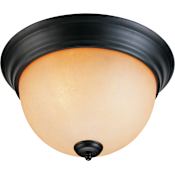 Volume Lighting Rainier 2 Light 13" Wide Flush Mount Bowl Ceiling Fixture Foundry Bronze
