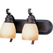 Volume Lighting Rainier 2 Light 18" Wide Bathroom Vanity Light Foundry Bronze