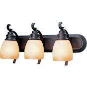 Volume Lighting Rainier 3 Light 24" Wide Bathroom Vanity Light Foundry Bronze