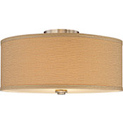 Volume Lighting Calare 2 Light 16" Wide Semi-Flush Drum Ceiling Fixture Brushed Nickel
