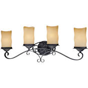 Volume Lighting Sevilla 4 Light 32" Wide Bathroom Vanity Light Antique Iron