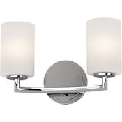 Volume Lighting Sharyn 2 Light 14" Wide Bathroom Vanity Light Chrome