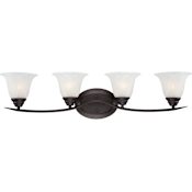Volume Lighting Trinidad 4 Light 33" Wide Bathroom Vanity Light Antique Bronze