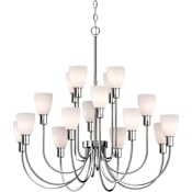 Volume Lighting Concord 16 Light 38" Wide Chandelier Polished Nickel