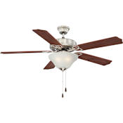Volume Lighting Marti 52" 5 Blade Indoor Ceiling Fan - Light Kit Included Brushed Nickel