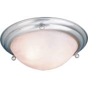 Volume Lighting Lunar 2 Light 16" Wide Flush Mount Bowl Ceiling Fixture - Normal Power Factor Electronic Ballast Brushed Nickel