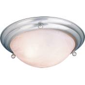 Volume Lighting Lunar 2 Light 16" Wide Flush Mount Bowl Ceiling Fixture Brushed Nickel
