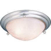 Volume Lighting Lunar 3 Light 22" Wide Flush Mount Bowl Ceiling Fixture Brushed Nickel