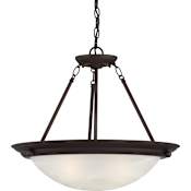 Volume Lighting Lunar 2 Light 16" Wide Pendant / Semi-Flush Ceiling Fixture Antique Bronze
