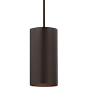 Volume Lighting Single Light 6" Wide Outdoor Mini Pendant Antique Bronze