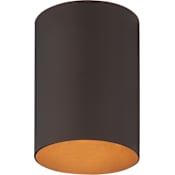Volume Lighting Single Light 5" Wide Outdoor Flush Mount Ceiling Fixture Antique Bronze