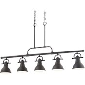 Volume Lighting 5 Light 7" Wide Linear Chandelier Foundry Bronze