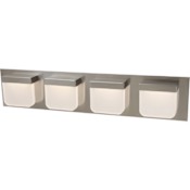 Volume Lighting 4 Light 25" Wide Integrated LED Bathroom Vanity Light Brushed Nickel