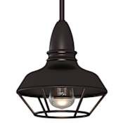 Volume Lighting Single Light 8" Wide Mini Pendant Antique Bronze