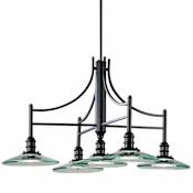 Volume Lighting Edo 5 Light 36" Wide Chandelier Black