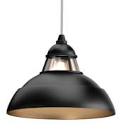 Volume Lighting Single Light 14" Wide Pendant Black